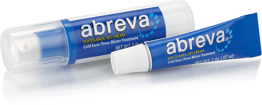 Abreva Docosanol 10% Cream Pump, FDA Approved Treatment for Cold Sore/Fever  Blister, 2 grams